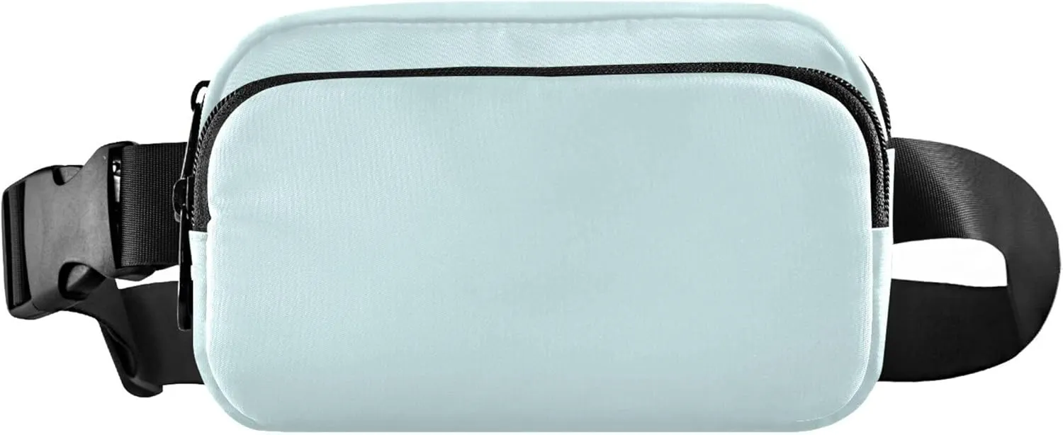 Light Cyan Aqua Womens Fanny Pack Waterproof Belt Bag Hip Pack Cute Crossbody Waist Bag