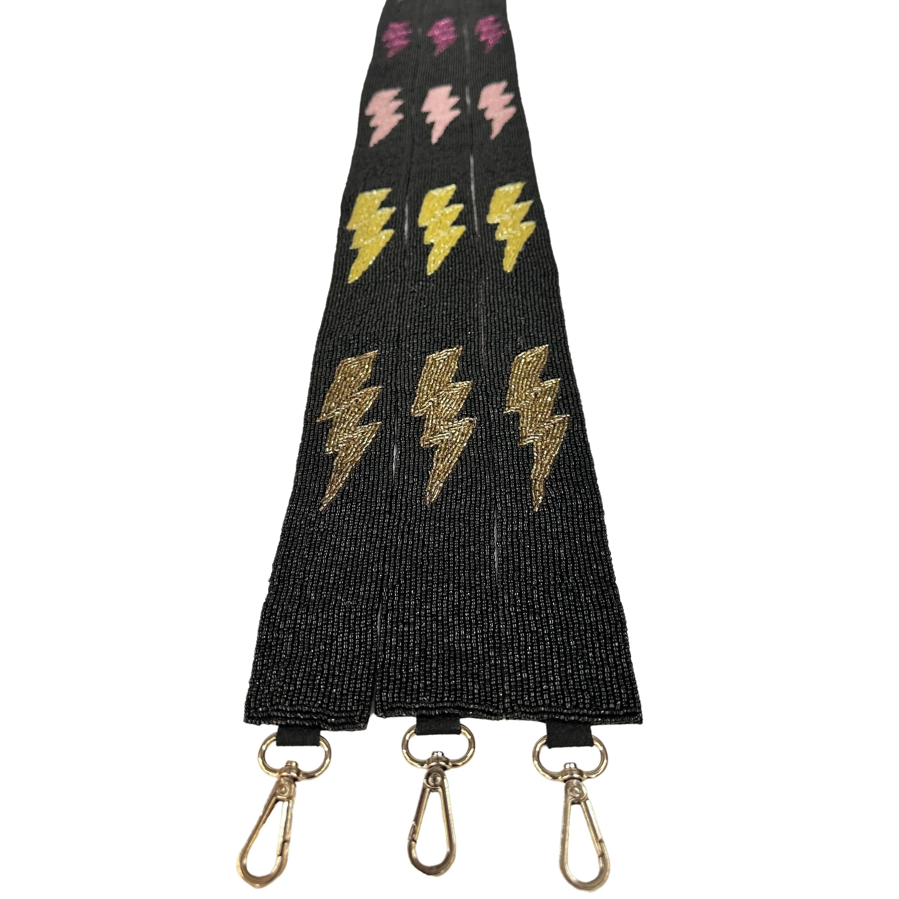 Lightening Bolt Beaded Purse Strap