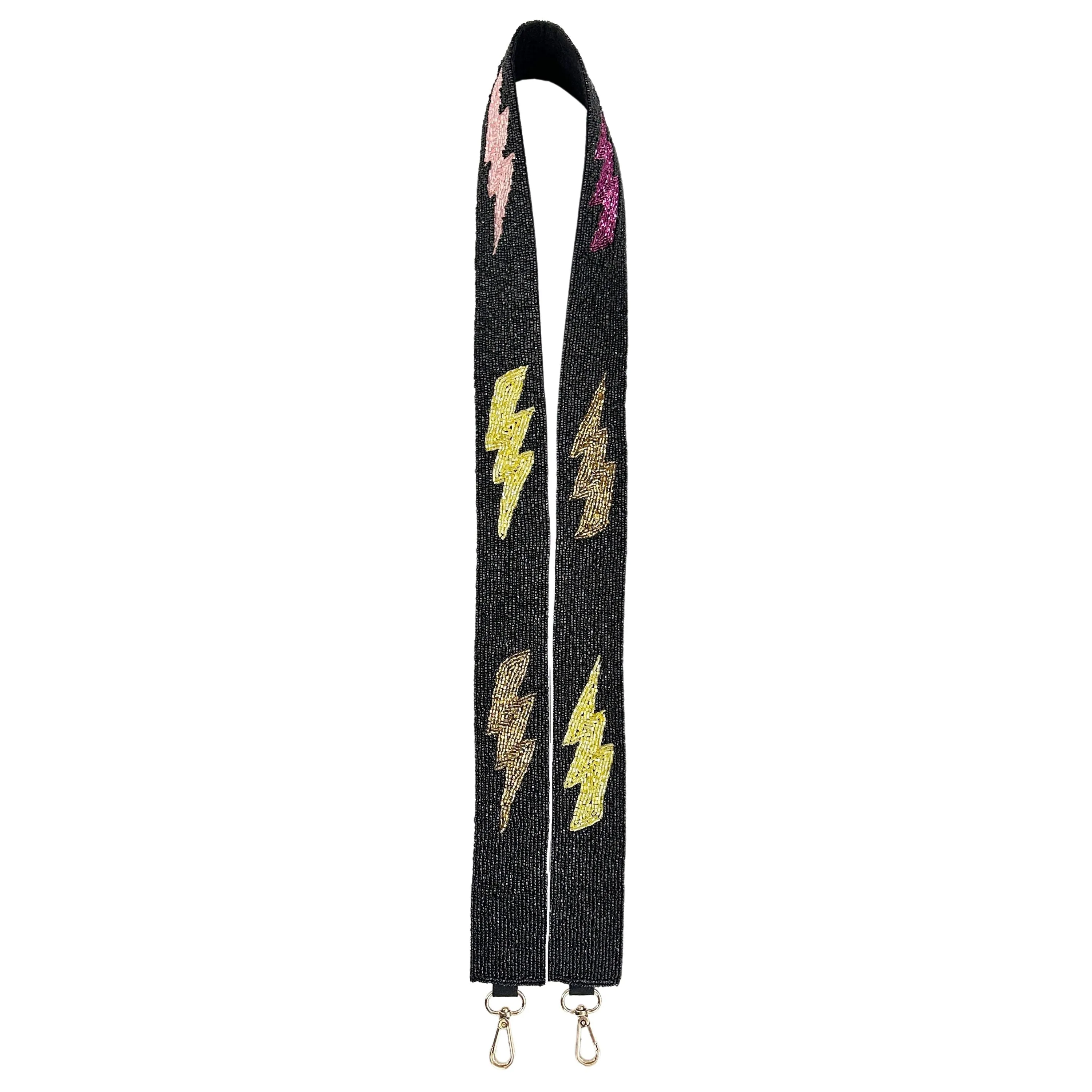 Lightening Bolt Beaded Purse Strap