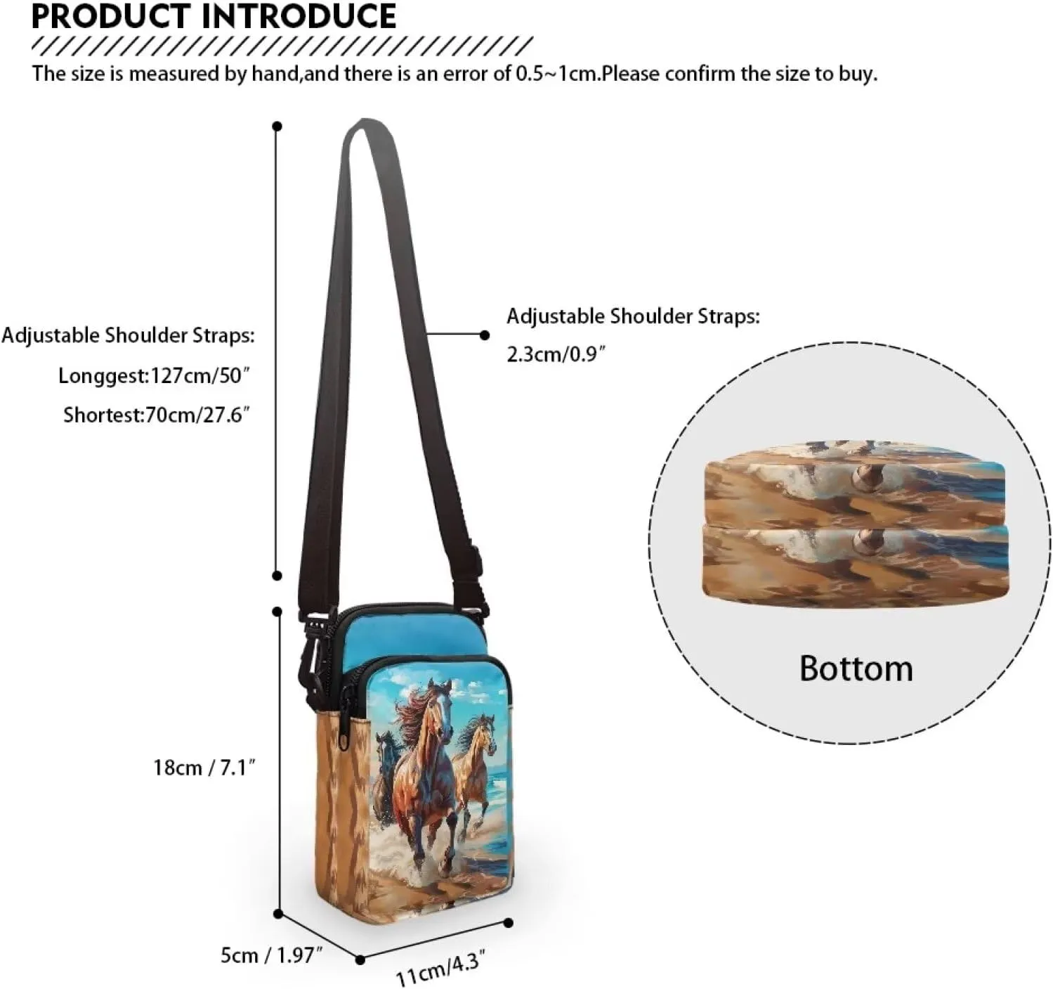 Lightweight Small Crossbody Bags Cell Phone Purses Travel Pouch Shoulder Bag for Women
