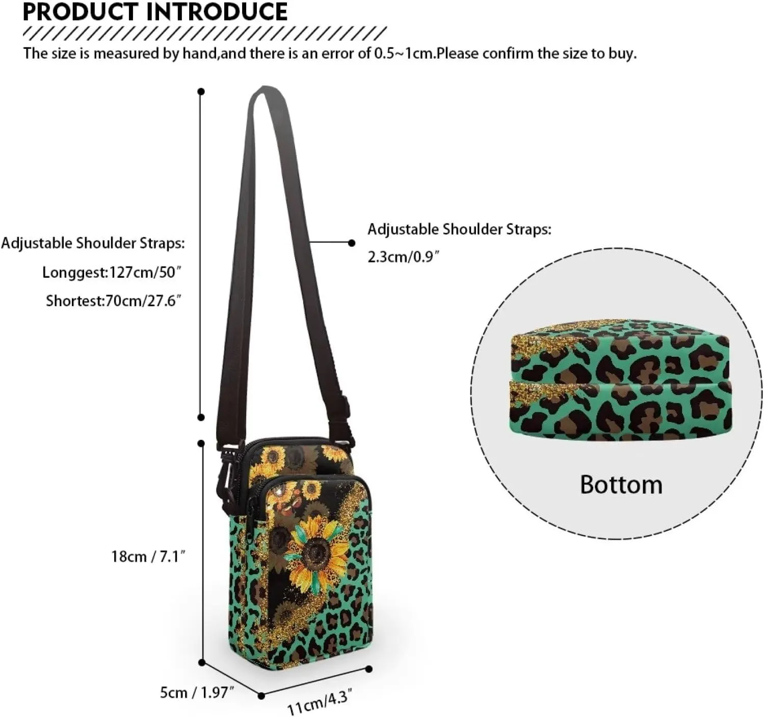 Lightweight Small Crossbody Bags Cell Phone Purses Travel Pouch Shoulder Bag for Women