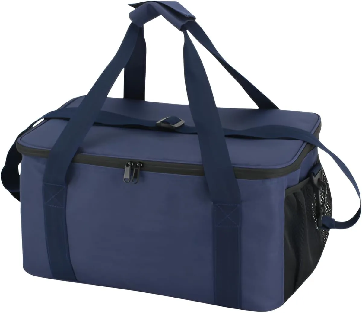 lilaBelle]【Heavy-Duty Camping Gear Organizer 40L Waterproof Storage Bag with Removable Dividers, Portable Cooking Utensil for Saudi Outdoor BBQ Fishing Trip