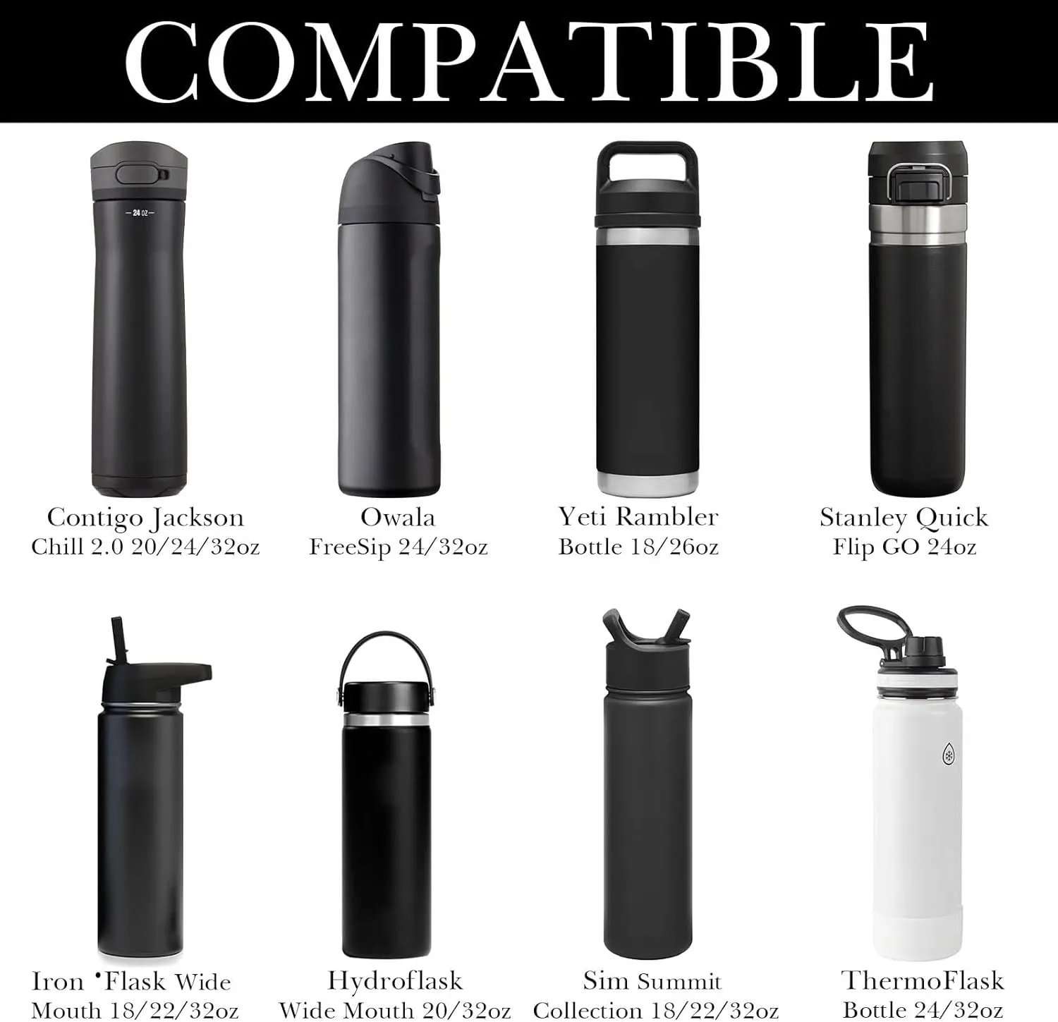 Linkidea Water Bottle Carrier with Strap Compatible with YETI Rambler Bottle 18oz/26oz, Owala FreeSip 24oz/32oz, Hydroflask, Waterbottle Sling Bag Holder, Shoulder Strap with Phone Pocket