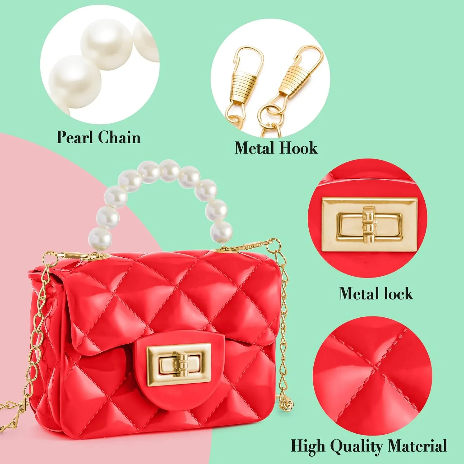 Little Girls Purse Cute Toddler Purse Fashion Crossbody Purse And Handbands Mini Kids Purse For Children