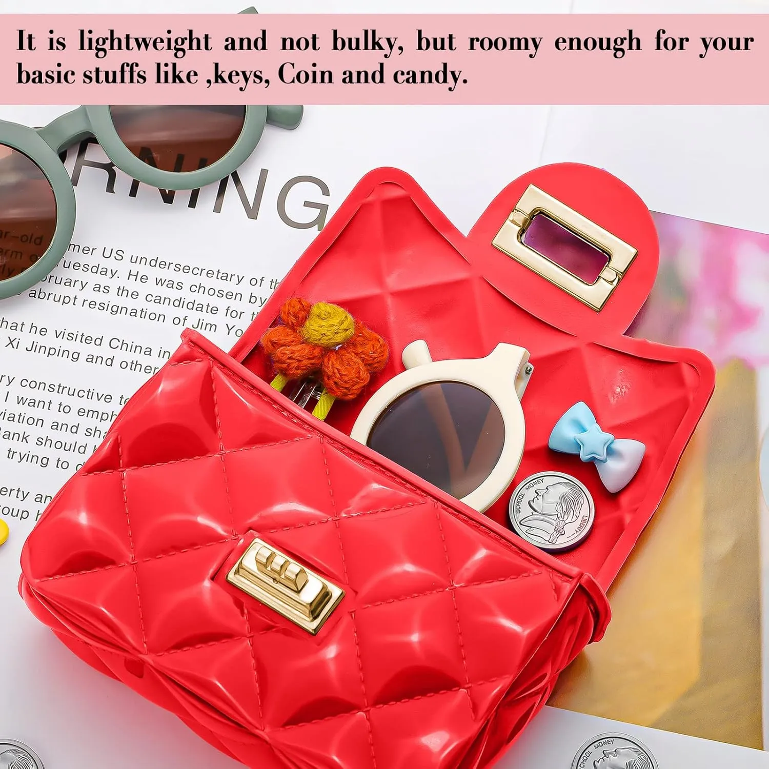 Little Girls Purse Cute Toddler Purse Fashion Crossbody Purse And Handbands Mini Kids Purse For Children