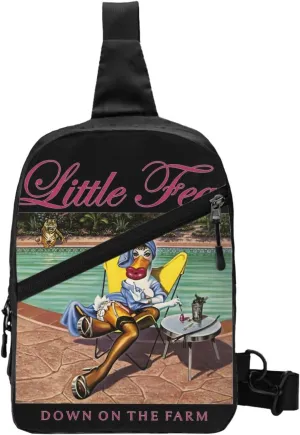 Little Music Feat Crossbody Bag Sling Handbag Adjustable Shoulder Pouch Hiking Daypack Portable Outdoor Rucksack Foldable Multipurpose Daypack for Sport