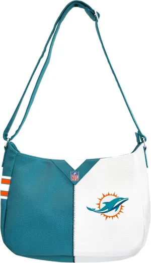 Littlearth NFL Pebble Split Hobo Bag, 14 x 4 x 10.5