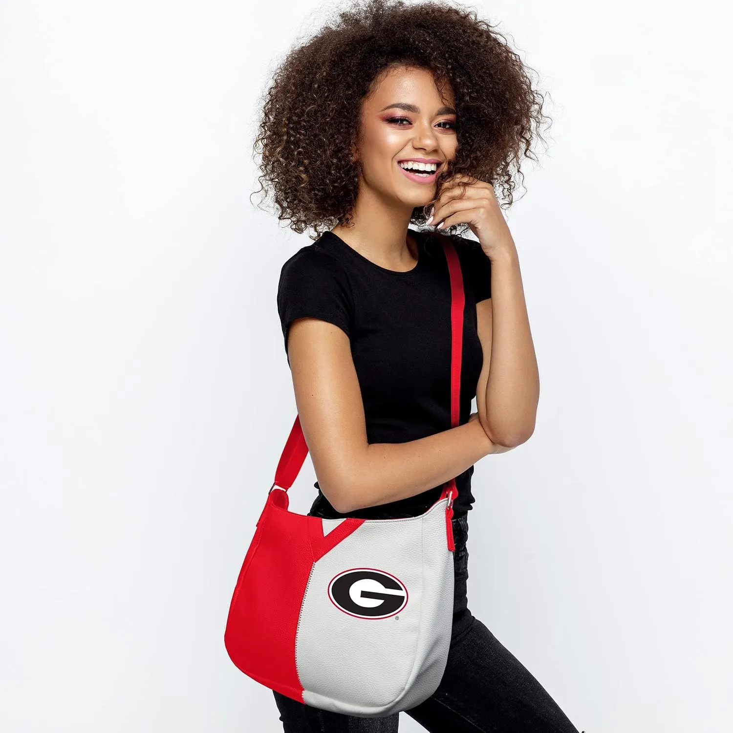 Littlearth NFL Pebble Split Hobo Bag, 14 x 4 x 10.5