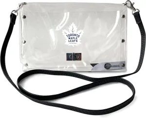 Littlearth NHL Womens NHL Clear Envelope Purse with Black Fashion Strap