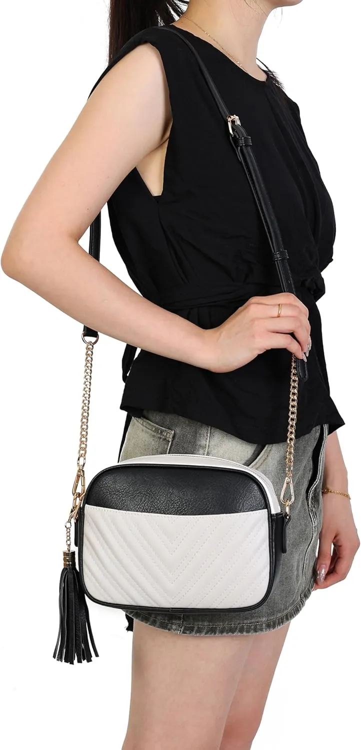 lola mae Quilted Crossbody Bag, Trendy Design Shoulder Purse