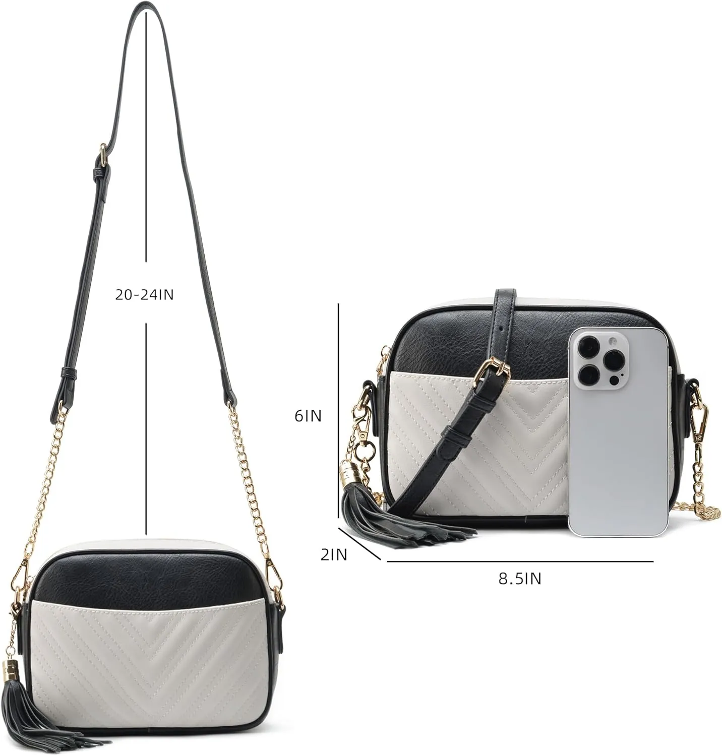 lola mae Quilted Crossbody Bag, Trendy Design Shoulder Purse