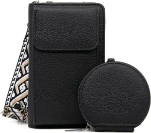 Long Keeper Crossbody Cellphone Wallet Women Small Vegan Leather Phone Purse with Coin Pouch Card Holder Handbag for Travel