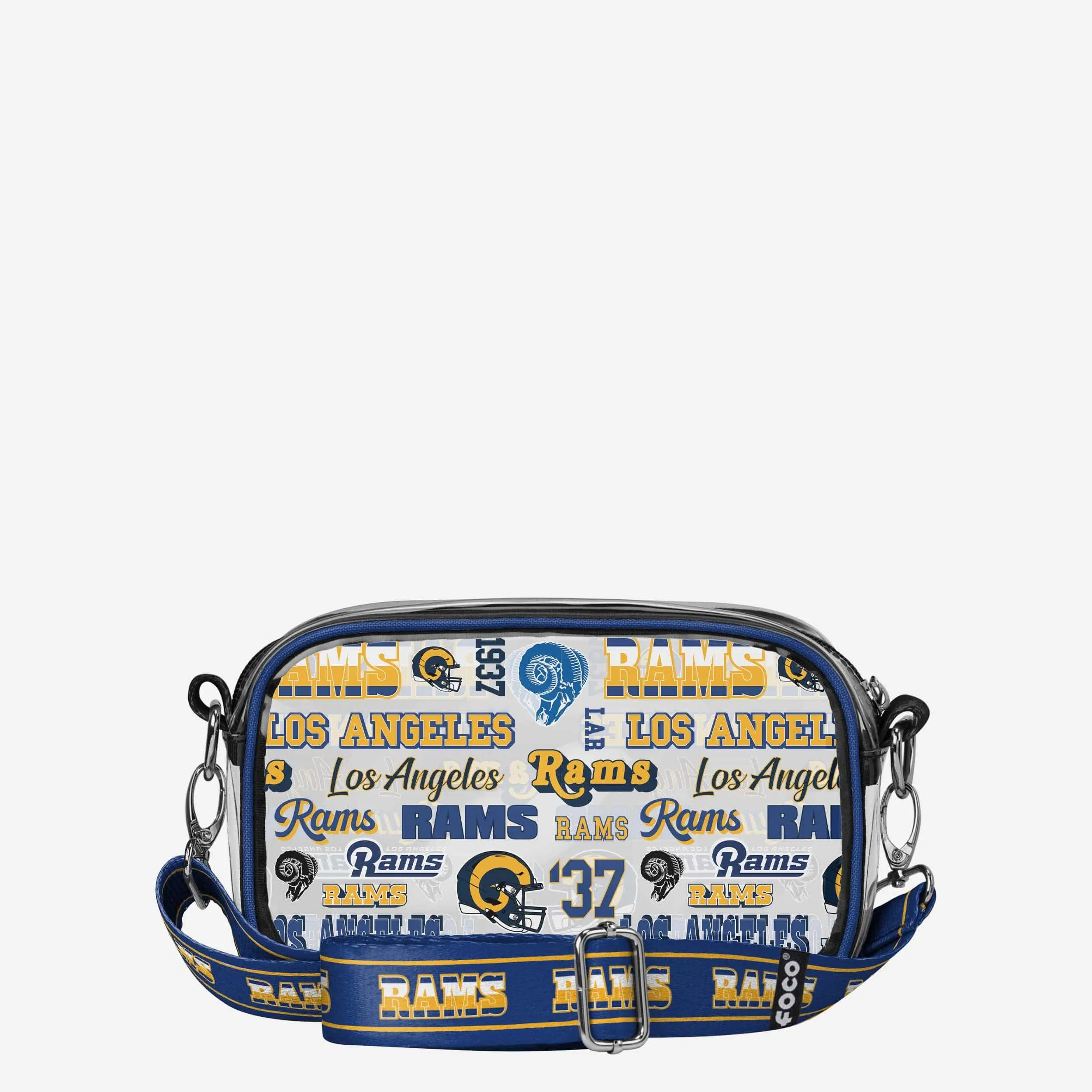 Los Angeles Rams Repeat Retro Print Clear Crossbody Bag