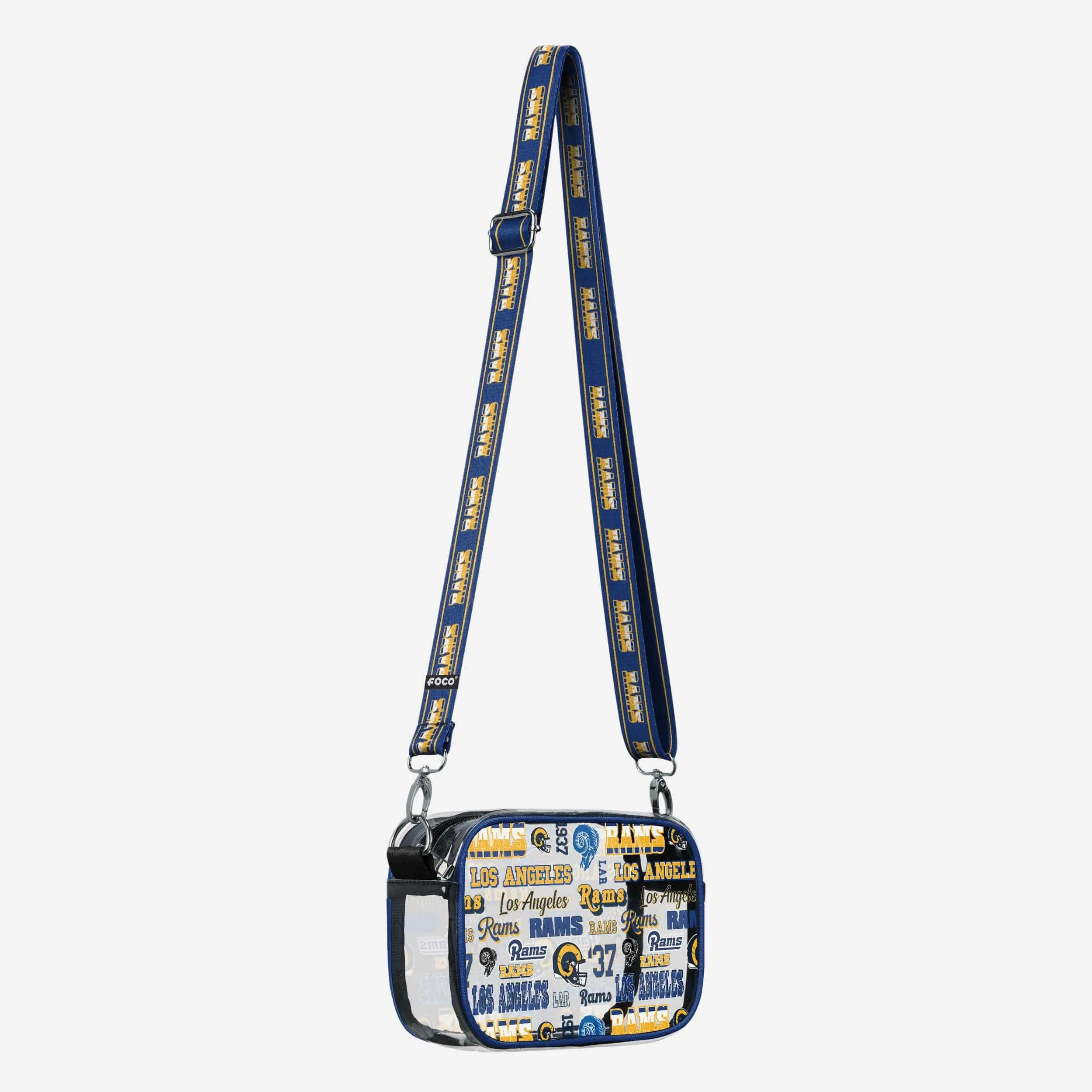 Los Angeles Rams Repeat Retro Print Clear Crossbody Bag