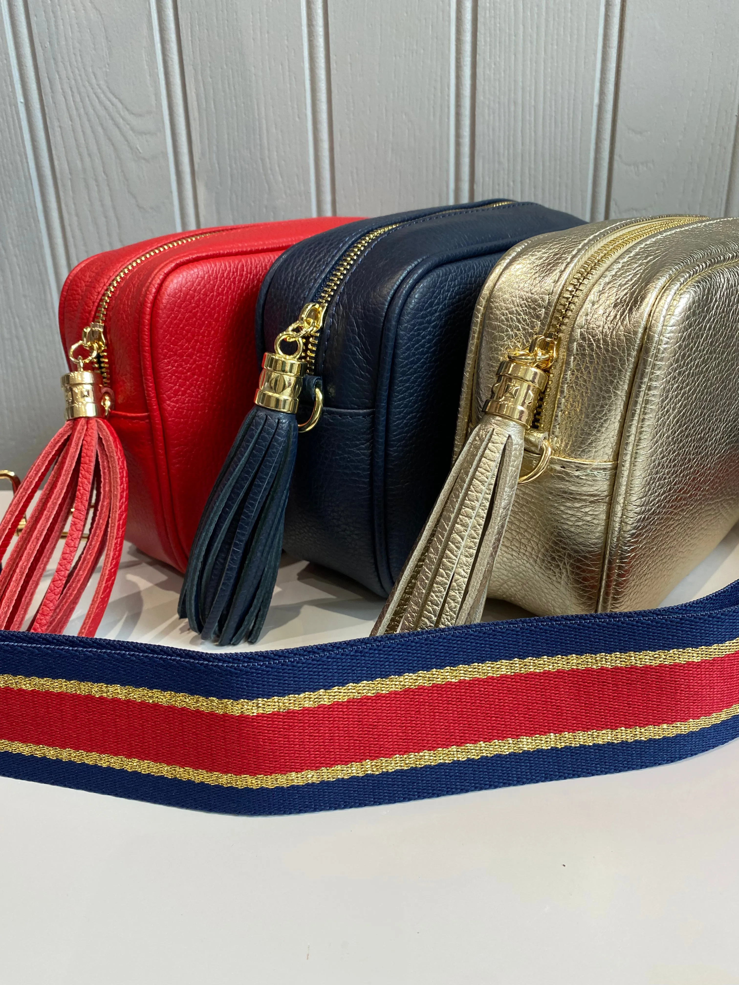 Lottie Leather Camera Bag | Navy