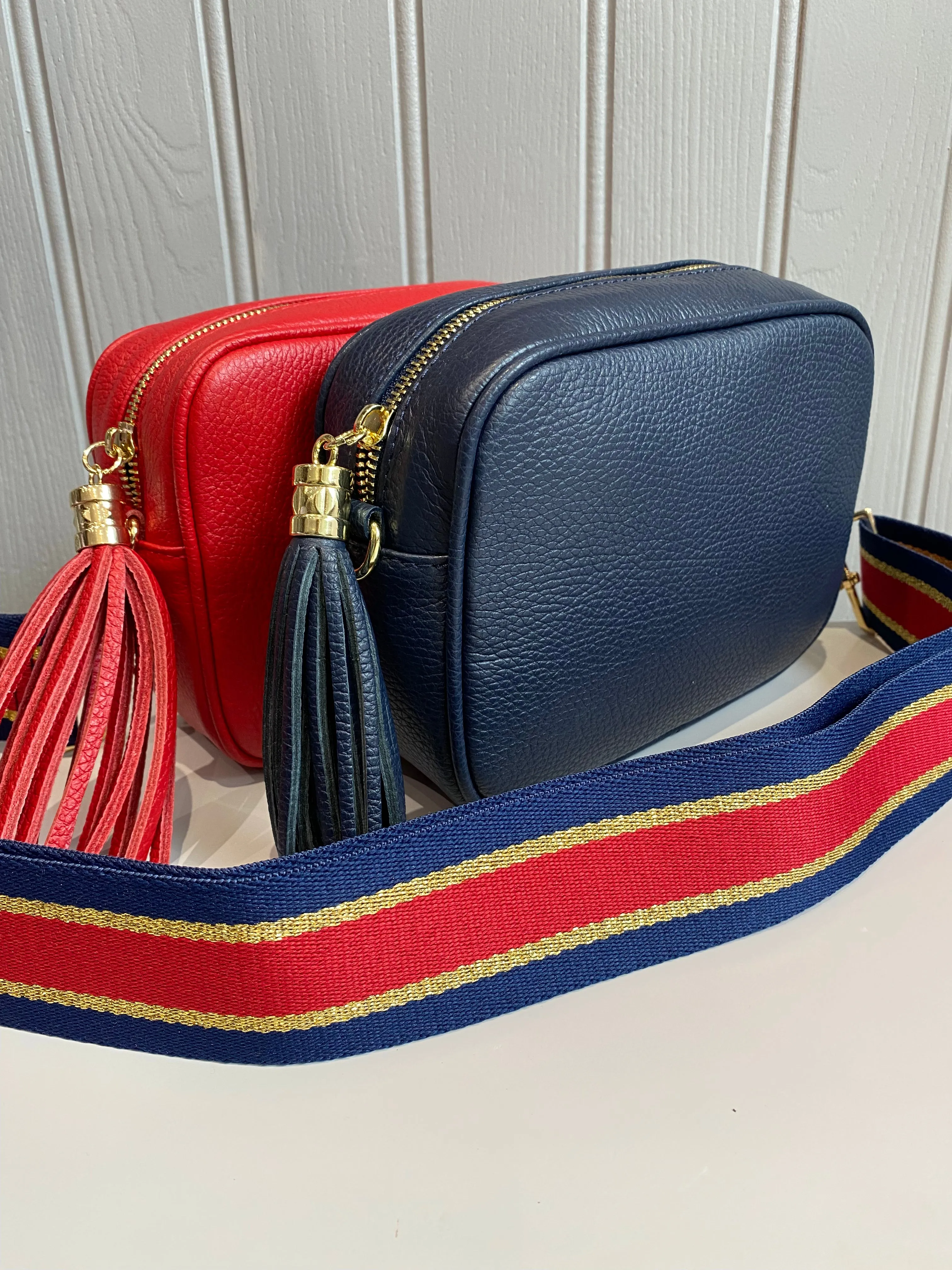 Lottie Leather Camera Bag | Navy