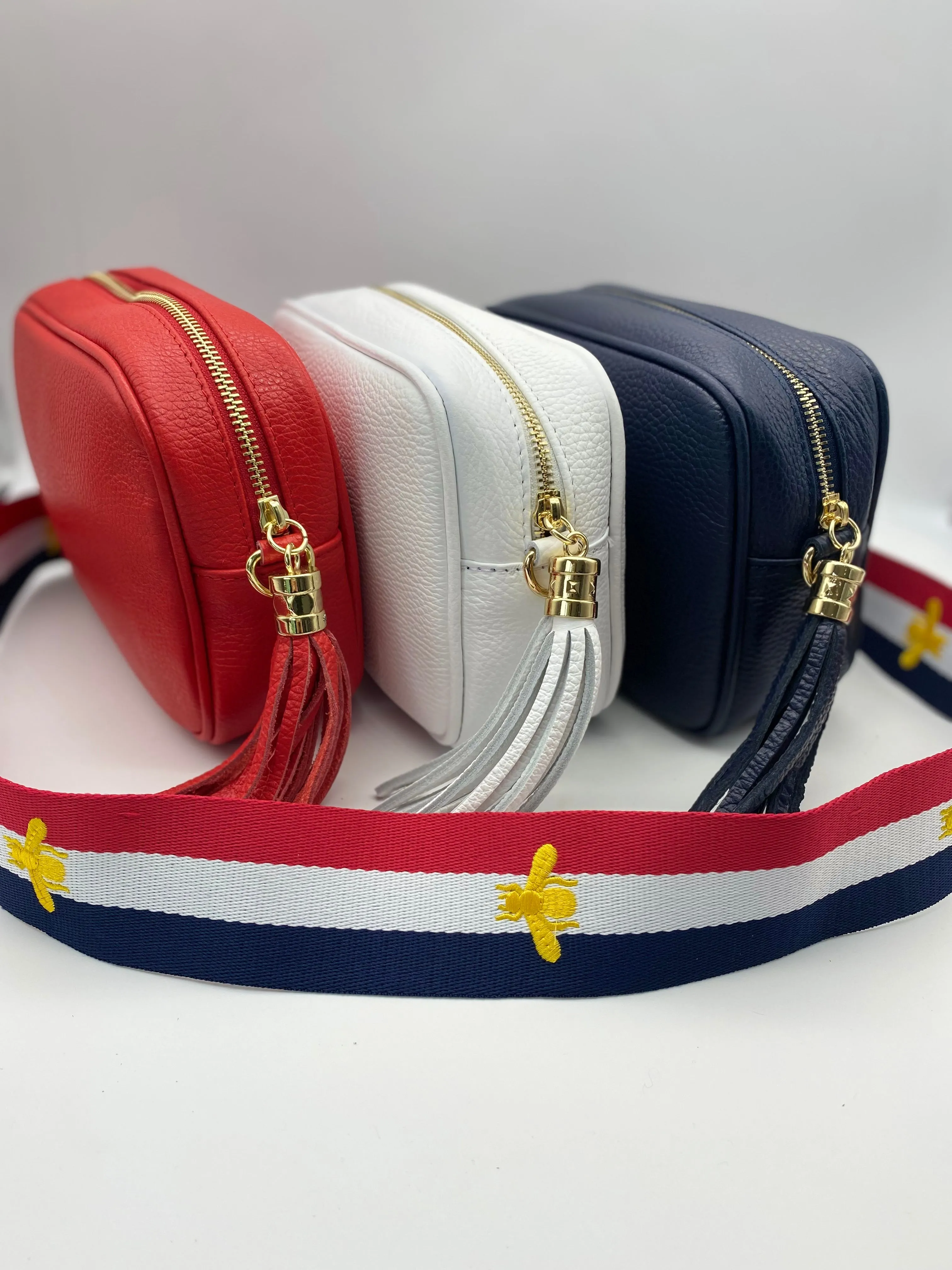Lottie Leather Camera Bag | Navy