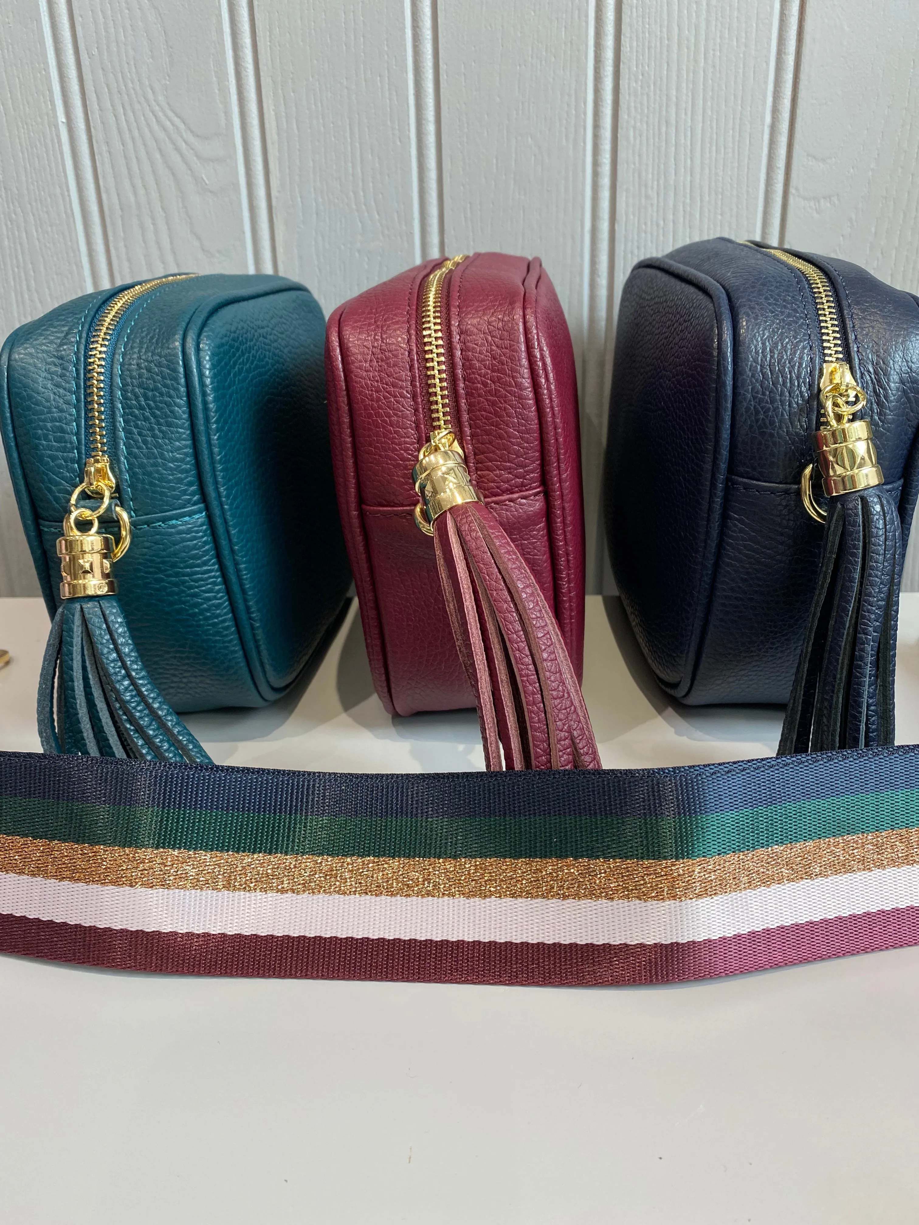 Lottie Leather Camera Bag | Navy
