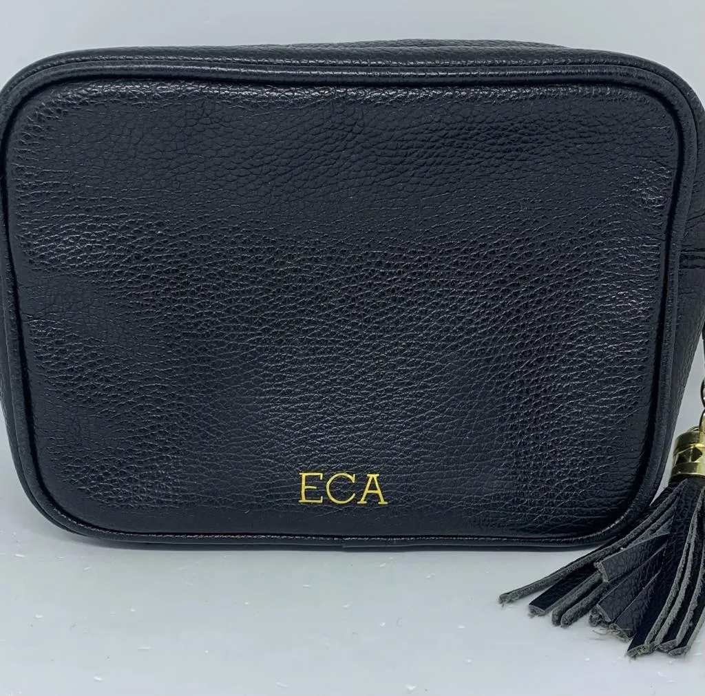 Lottie Leather Camera Bag | Navy
