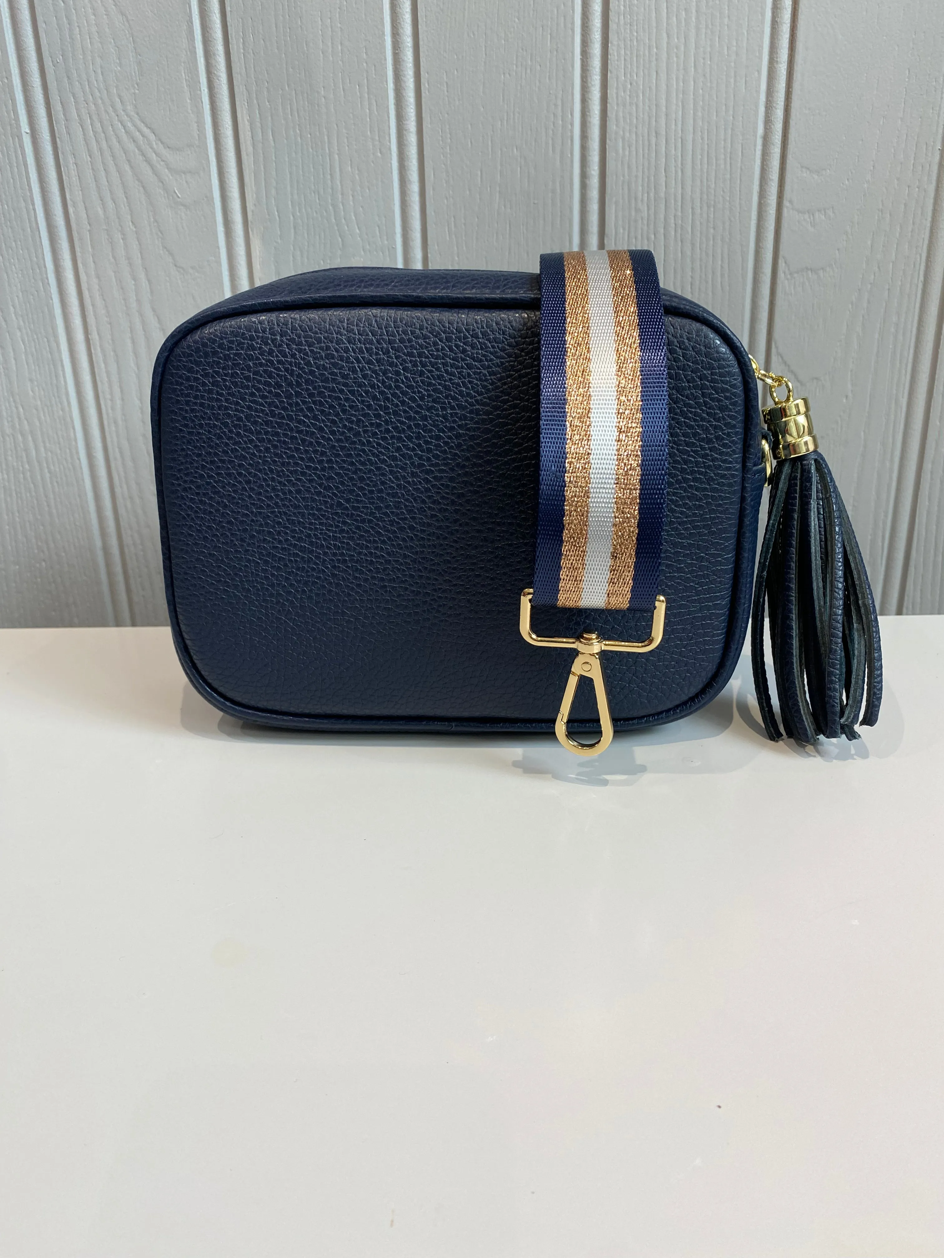 Lottie Leather Camera Bag | Navy
