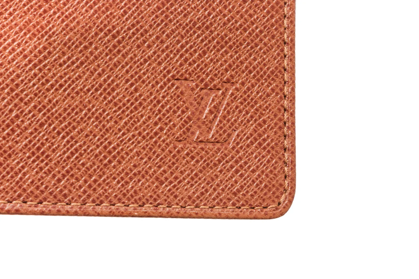 Louis Vuitton Brown Leather Bifold ID Holder Wallet