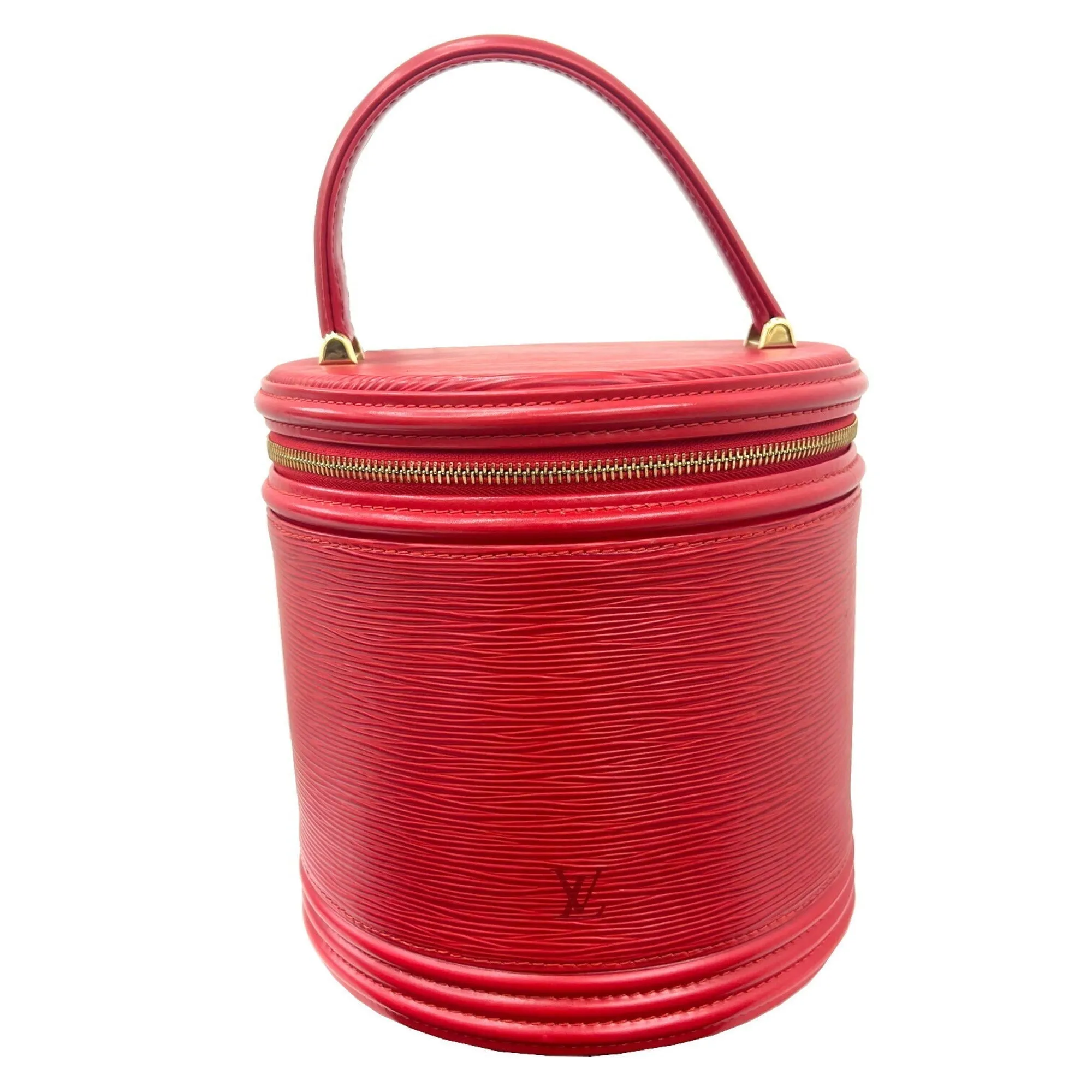 LOUIS VUITTON Cannes Vanity Bag Handbag Epi Leather M48037 AS0936 Red Ladies