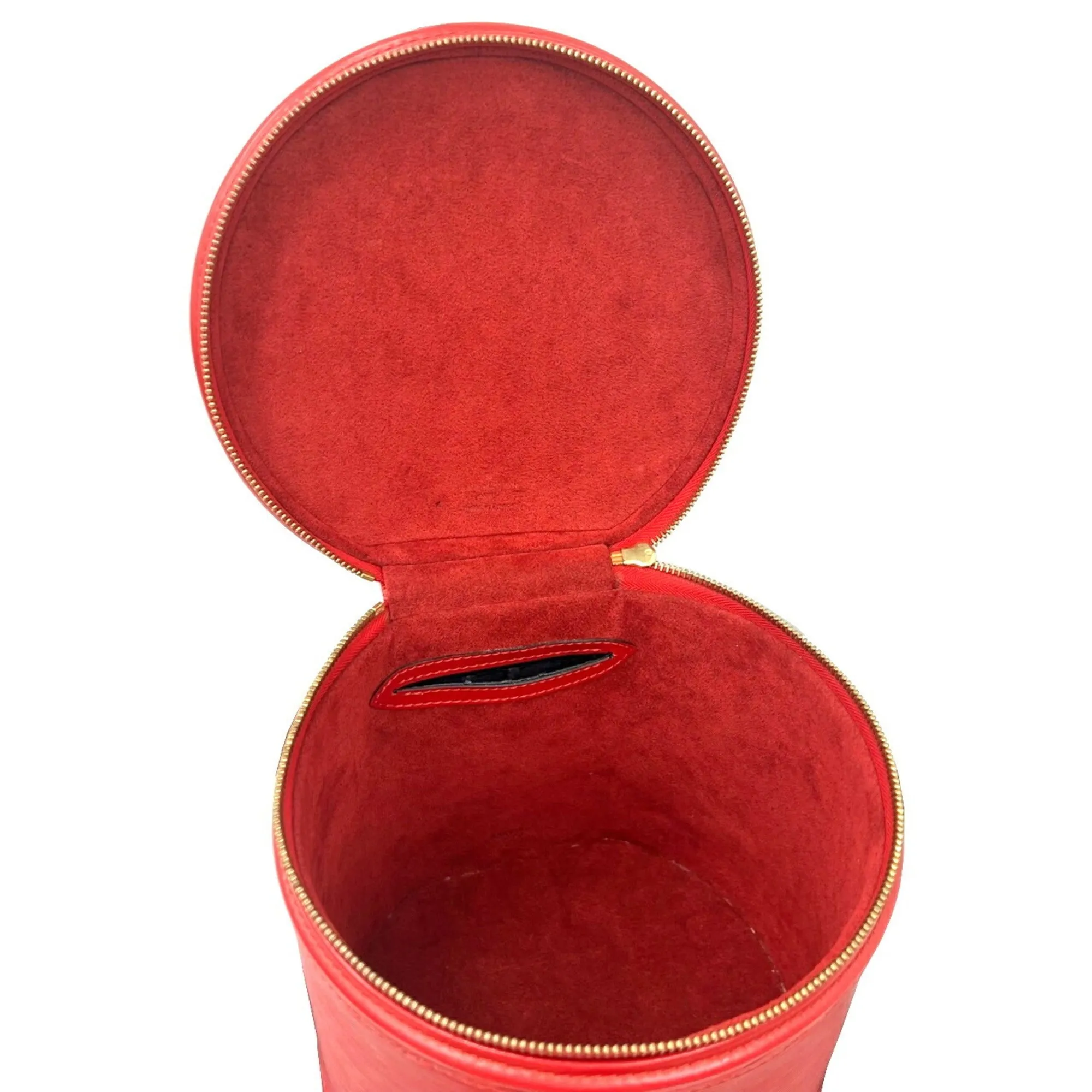 LOUIS VUITTON Cannes Vanity Bag Handbag Epi Leather M48037 AS0936 Red Ladies