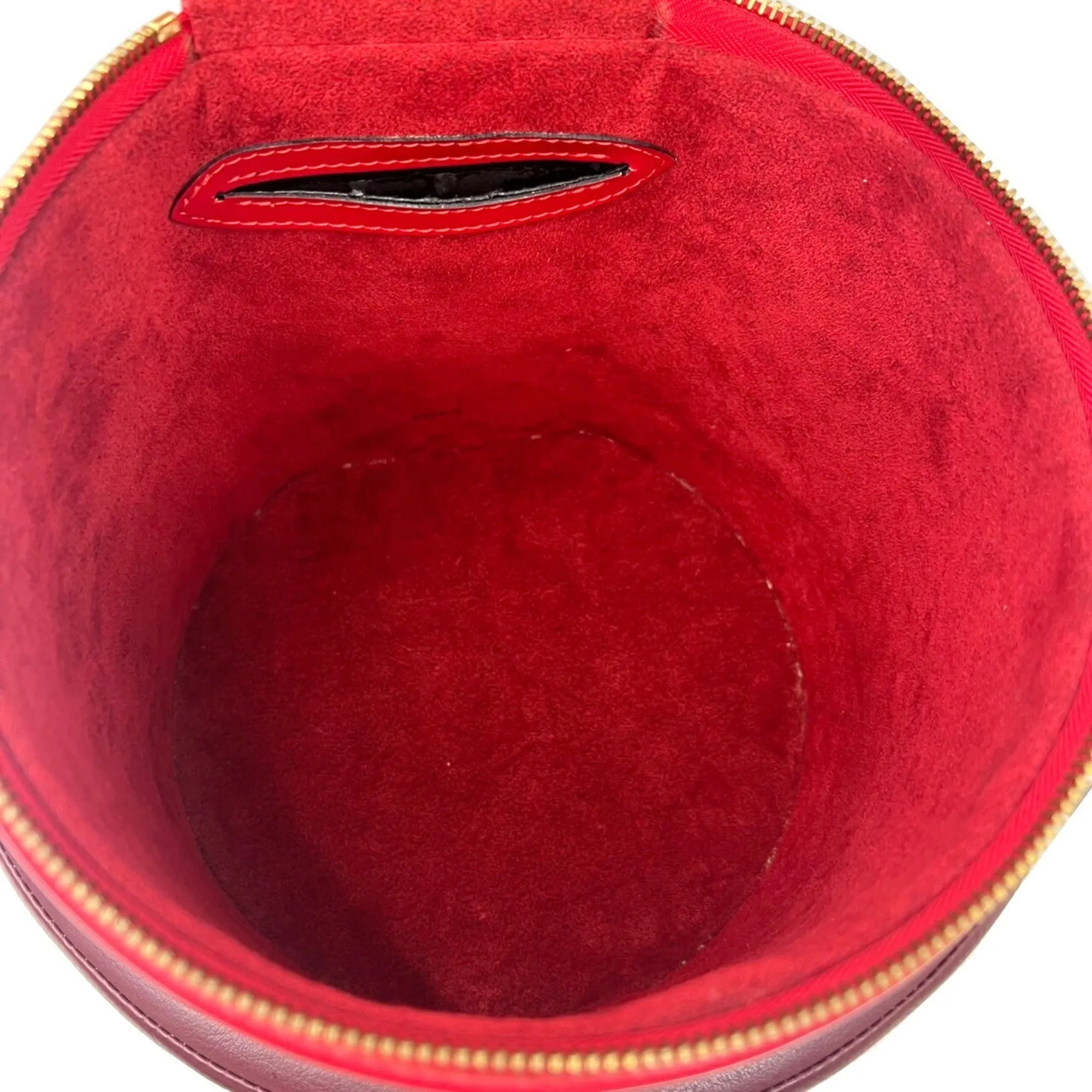 LOUIS VUITTON Cannes Vanity Bag Handbag Epi Leather M48037 AS0936 Red Ladies
