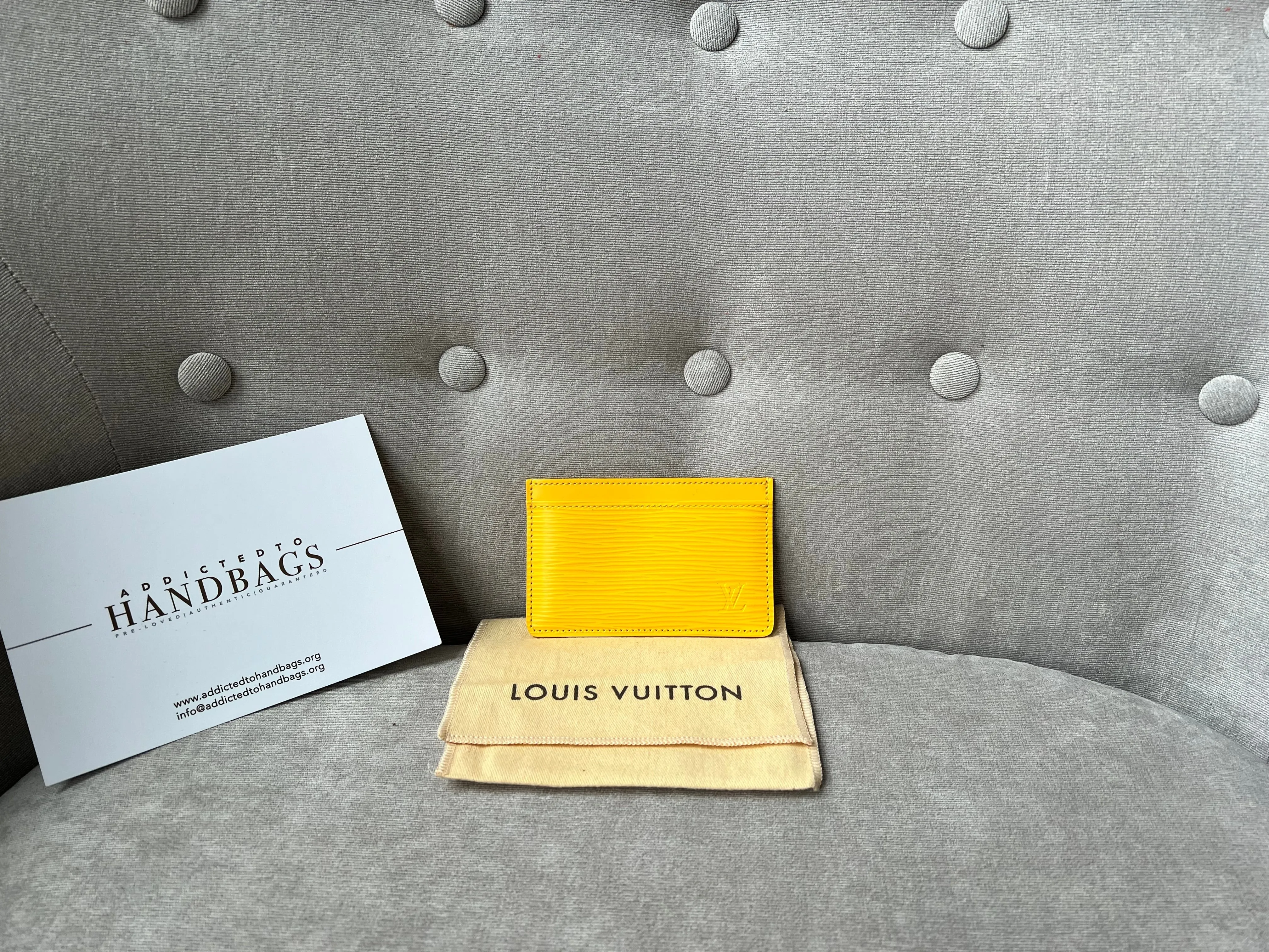Louis Vuitton Card Holder Citron Yellow Epi