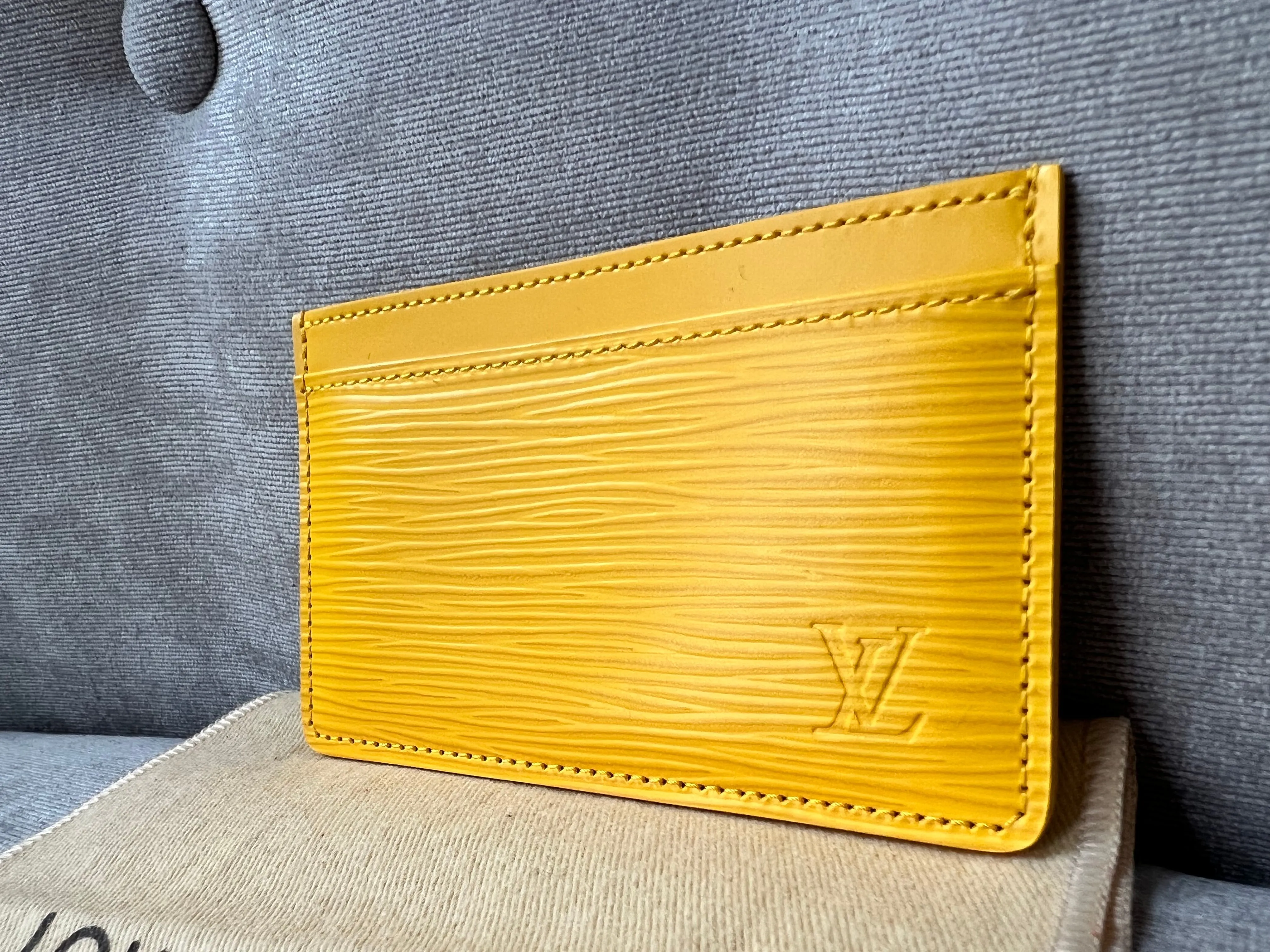 Louis Vuitton Card Holder Citron Yellow Epi
