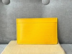Louis Vuitton Card Holder Citron Yellow Epi