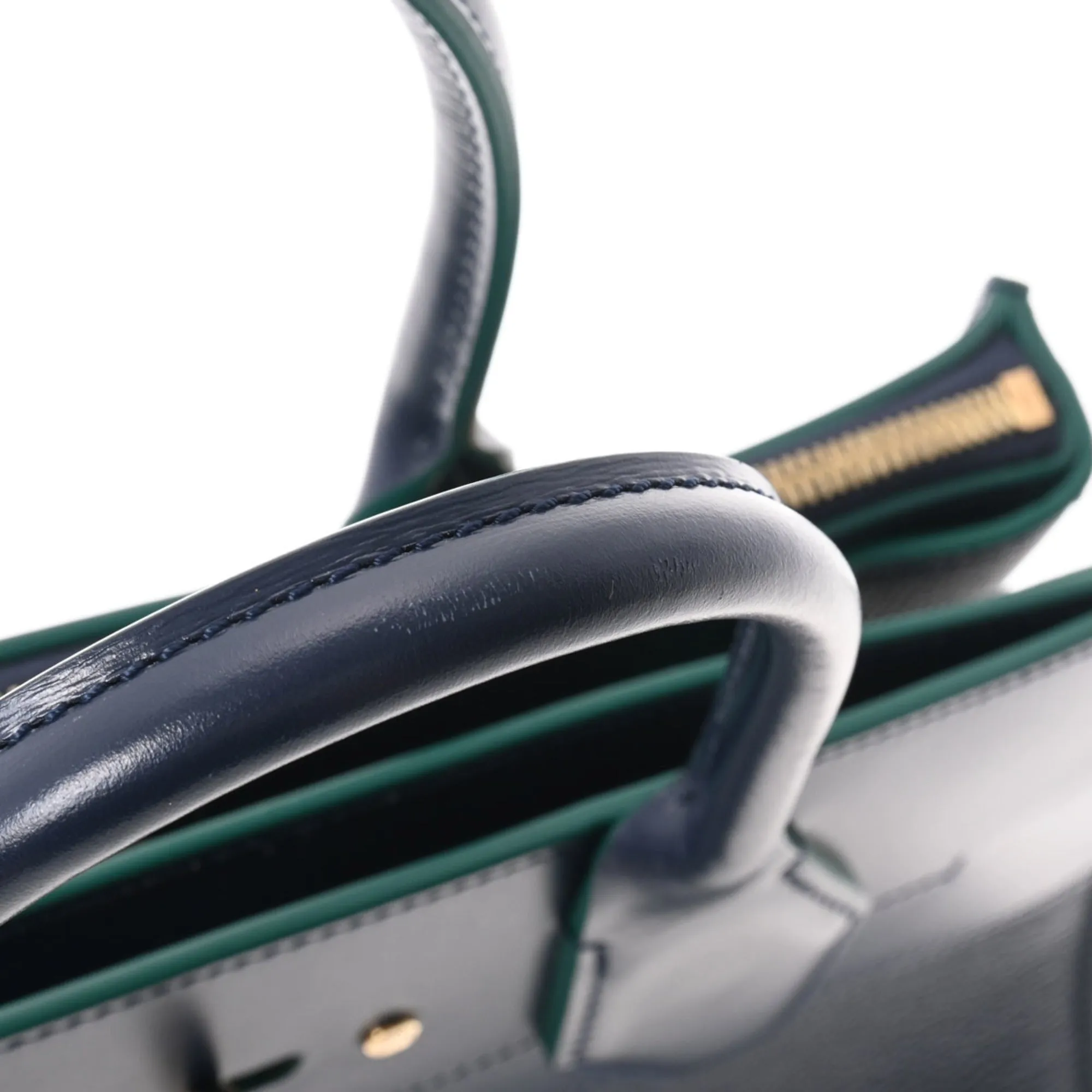 LOUIS VUITTON City Steamer MM Navy/Green Women's Leather Bag