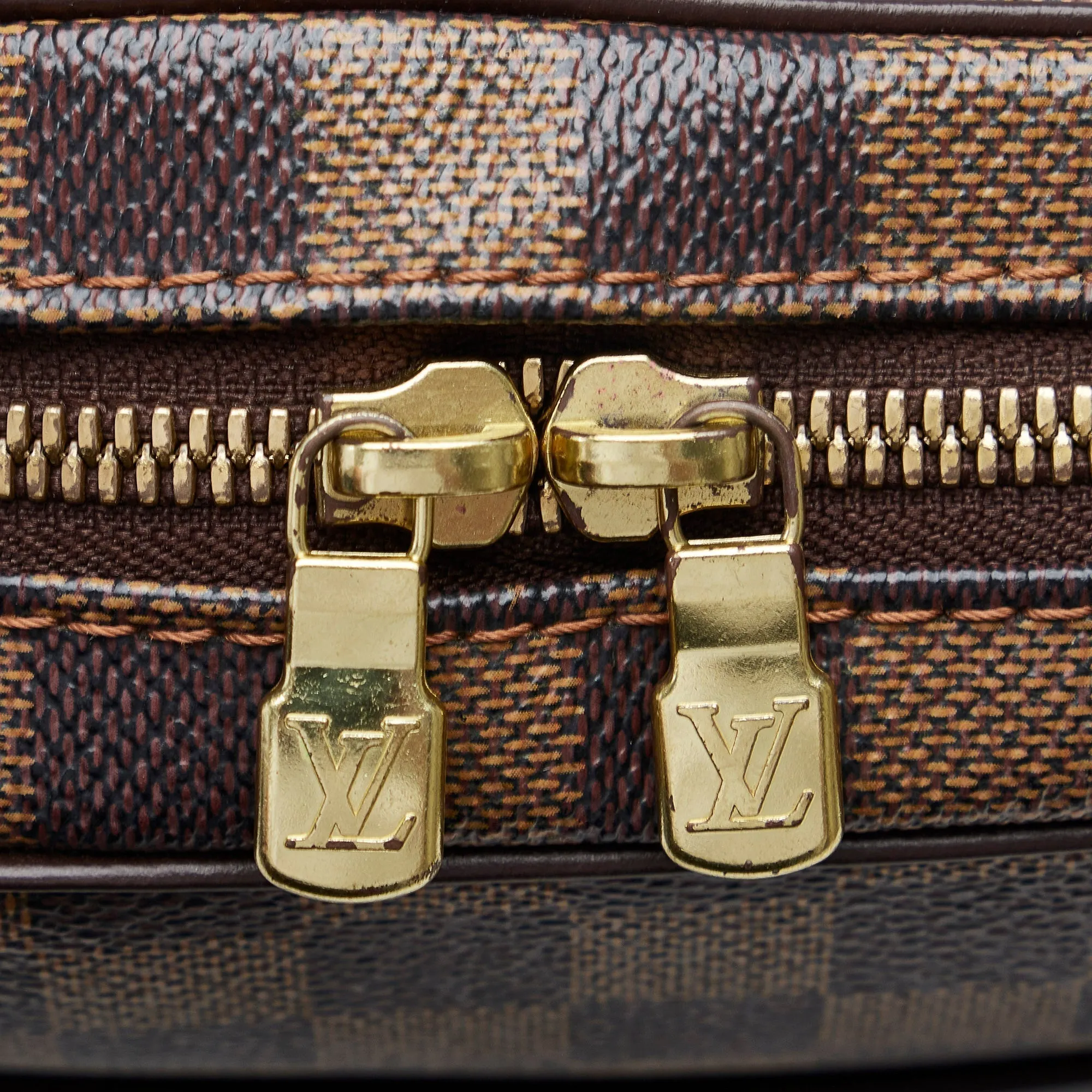 LOUIS VUITTON Damier Ebene Ipanema GM Shoulder Bag