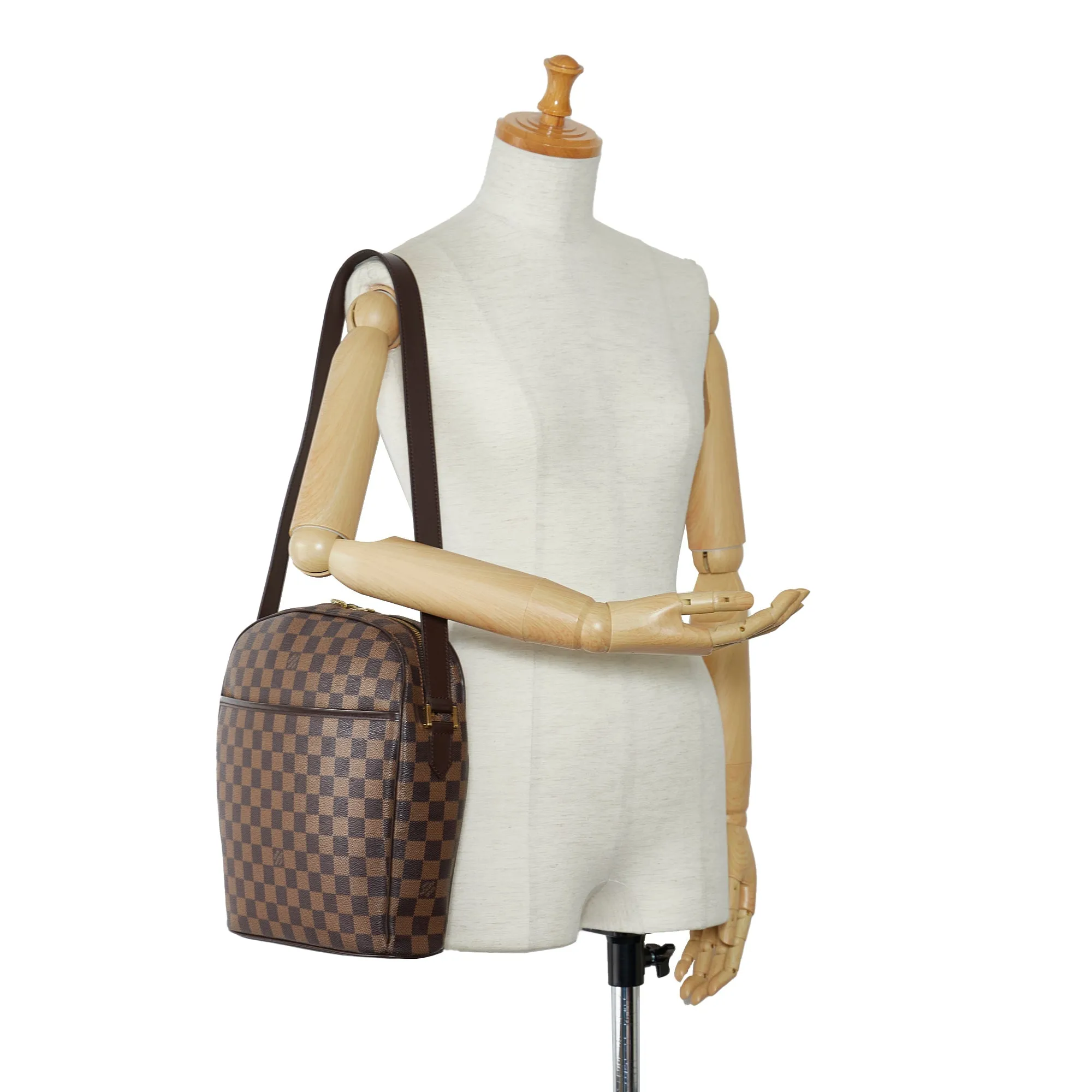 LOUIS VUITTON Damier Ebene Ipanema GM Shoulder Bag