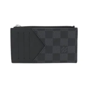 Louis Vuitton Damier Graphite Coin Card Her N64038 Coin & Card Case