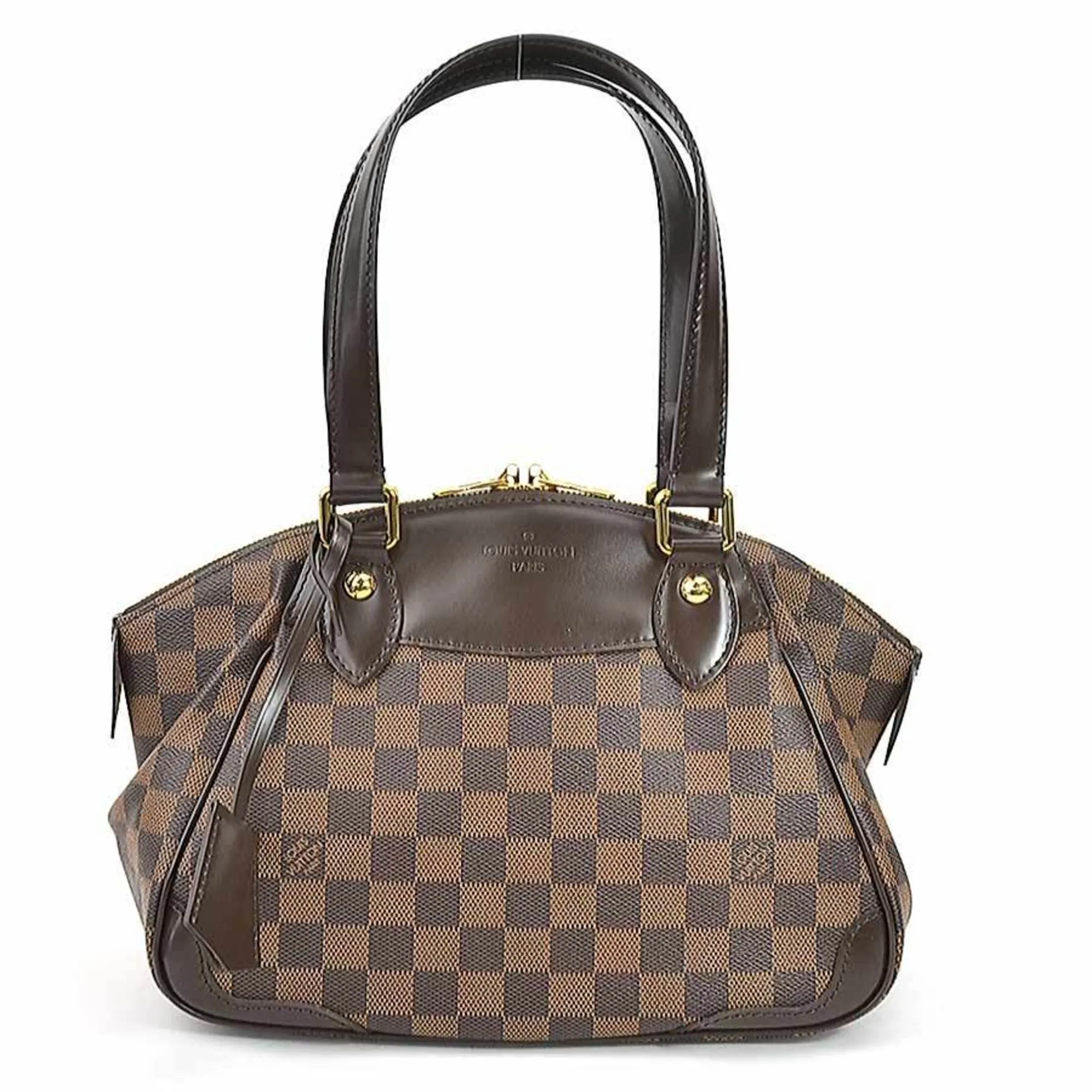 LOUIS VUITTON Handbag Damier Verona PM Canvas Brown Gold Women's N41117 e55814a
