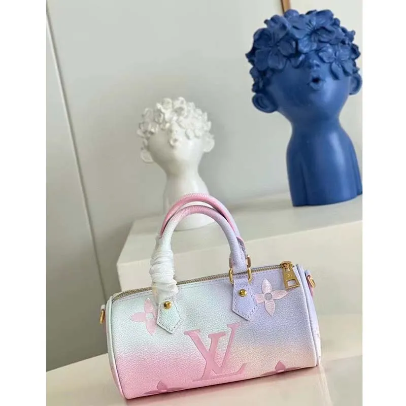 Louis Vuitton LV Women Papillon BB Handbag Sunrise Pastel Monogram Coated Canvas