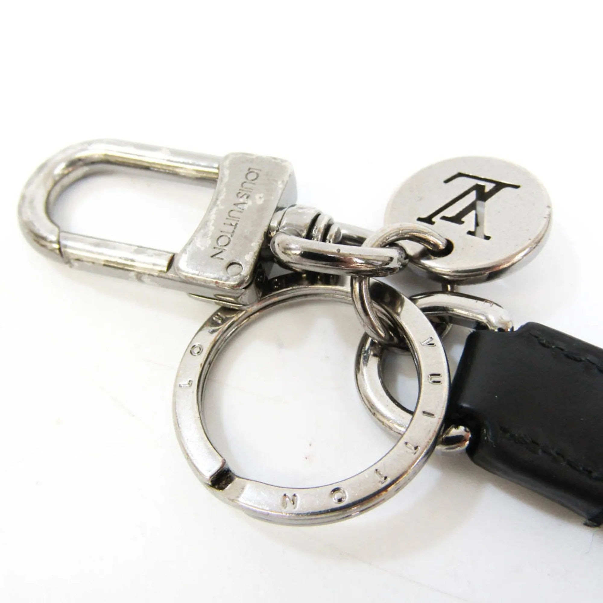 LOUIS VUITTON Monogram Eclipse MONOGRAM ECLIPSE DRAGONNE BAG CHARM & KEY HOLDER M61950 Keyring [Black]