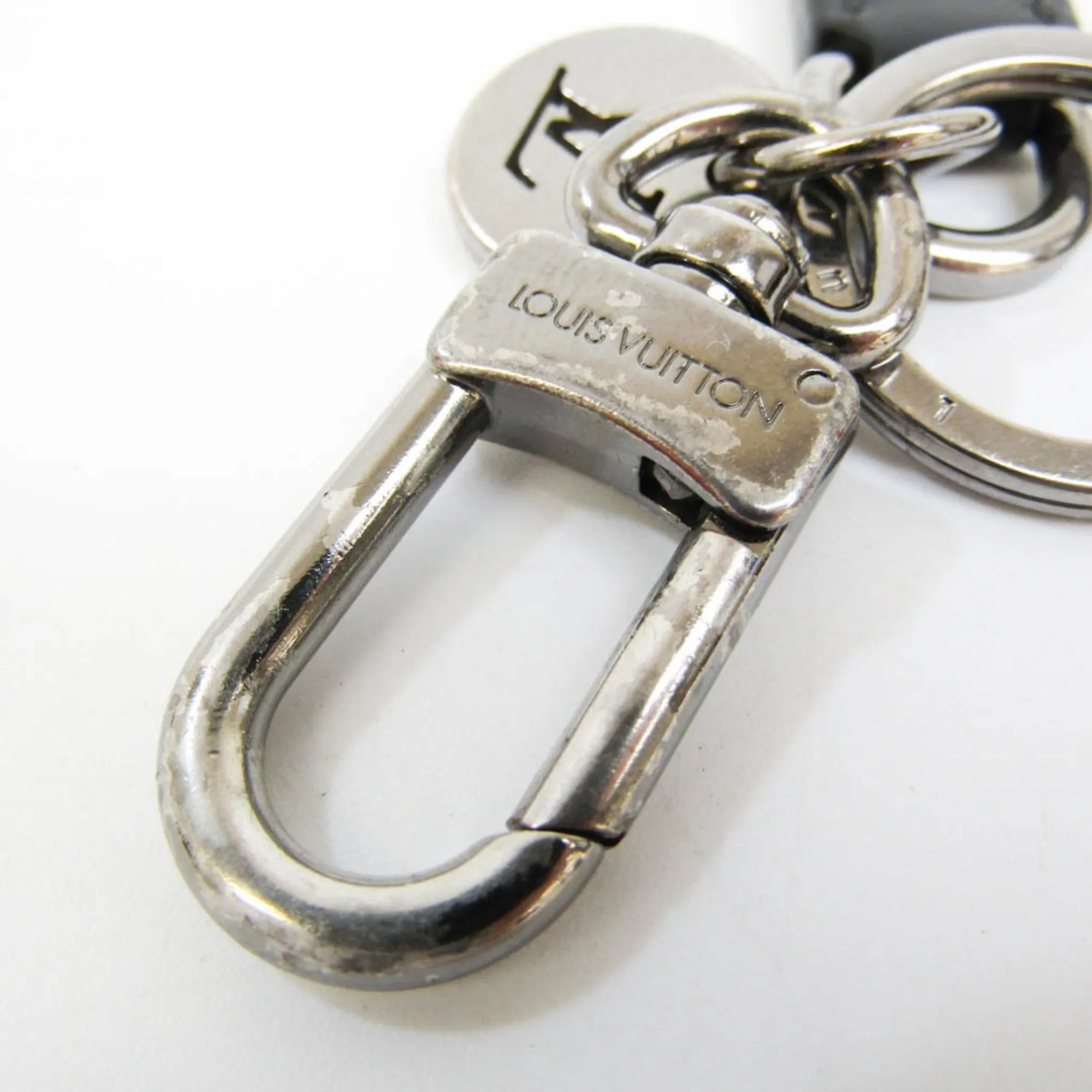 LOUIS VUITTON Monogram Eclipse MONOGRAM ECLIPSE DRAGONNE BAG CHARM & KEY HOLDER M61950 Keyring [Black]