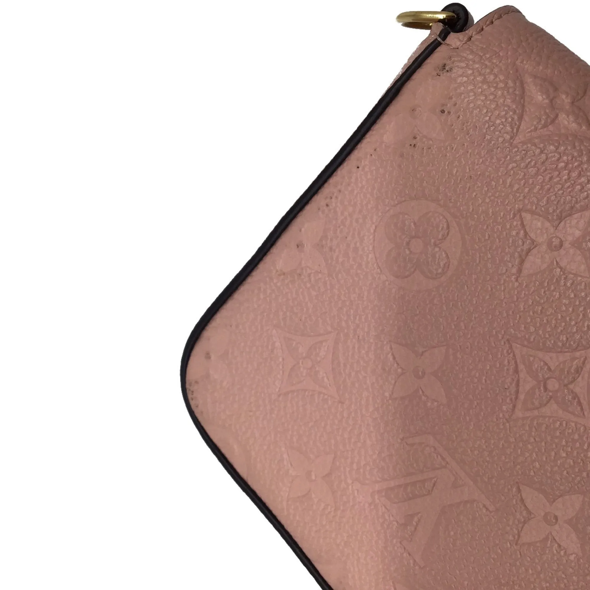 LOUIS VUITTON Monogram Implant Pochette Felicie M67856 Chain Wallet Bag Pink G Hardware Gold Rose Ballerine Women's