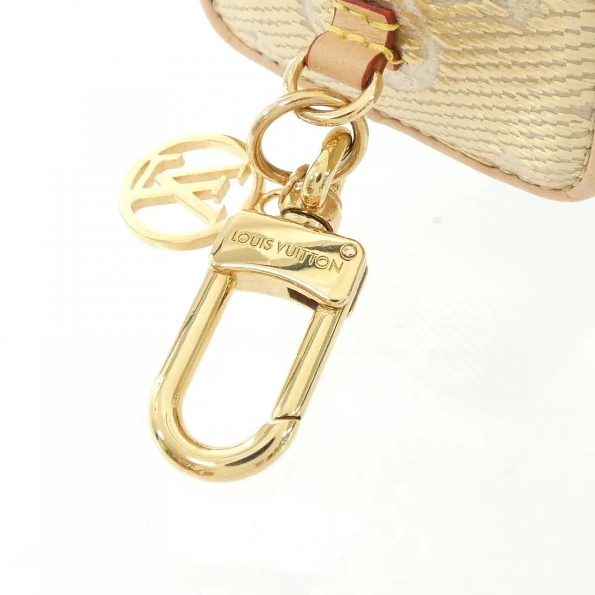 Louis Vuitton Monogram Laminated Jacquard Visitor Sack Micro Vanity Monogram M01377 Keyring