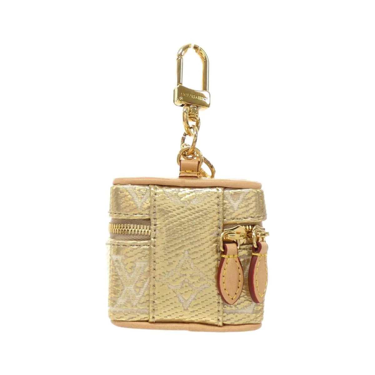Louis Vuitton Monogram Laminated Jacquard Visitor Sack Micro Vanity Monogram M01377 Keyring