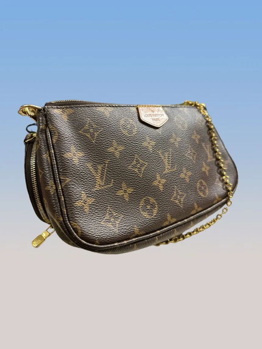 Louis Vuitton Monogram Three-in-One Bag Crossbody Brown