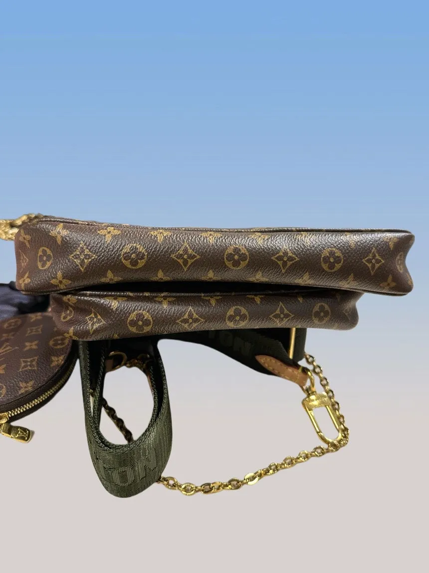 Louis Vuitton Monogram Three-in-One Bag Crossbody Brown
