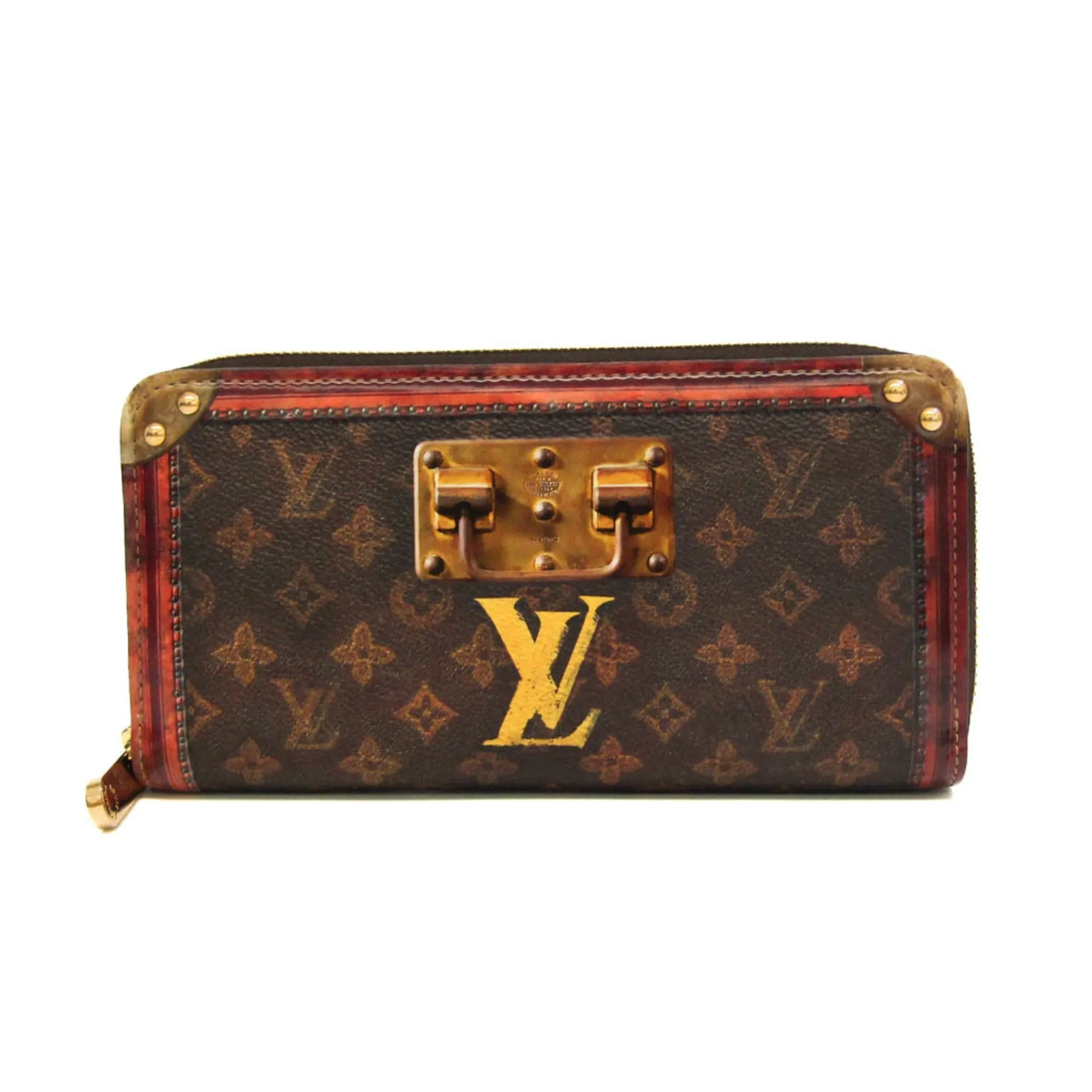 LOUIS VUITTON Monogram Zippy Wallet Trunk Time M52746 Women,Men Monogram Long Wallet [bi-fold] Brown
