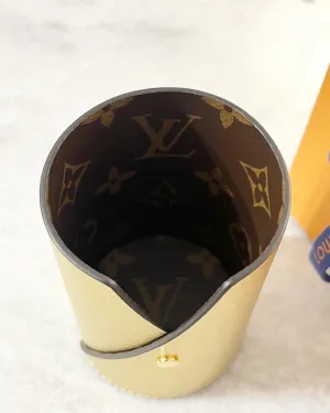 LOUIS VUITTON Monogram/Gold Pencil Holder