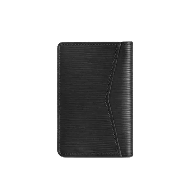 LOUIS VUITTON name card holder M60642 Epi Leather Noir name card holder Epi Organizer De Poch mens(Unisex) Used