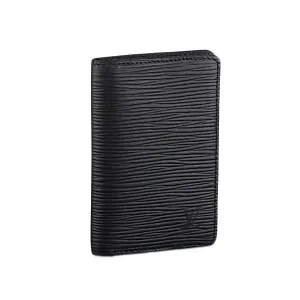 LOUIS VUITTON name card holder M60642 Epi Leather Noir name card holder Epi Organizer De Poch mens(Unisex) Used