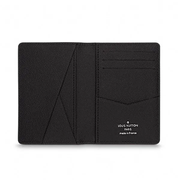 LOUIS VUITTON name card holder M60642 Epi Leather Noir name card holder Epi Organizer De Poch mens(Unisex) Used