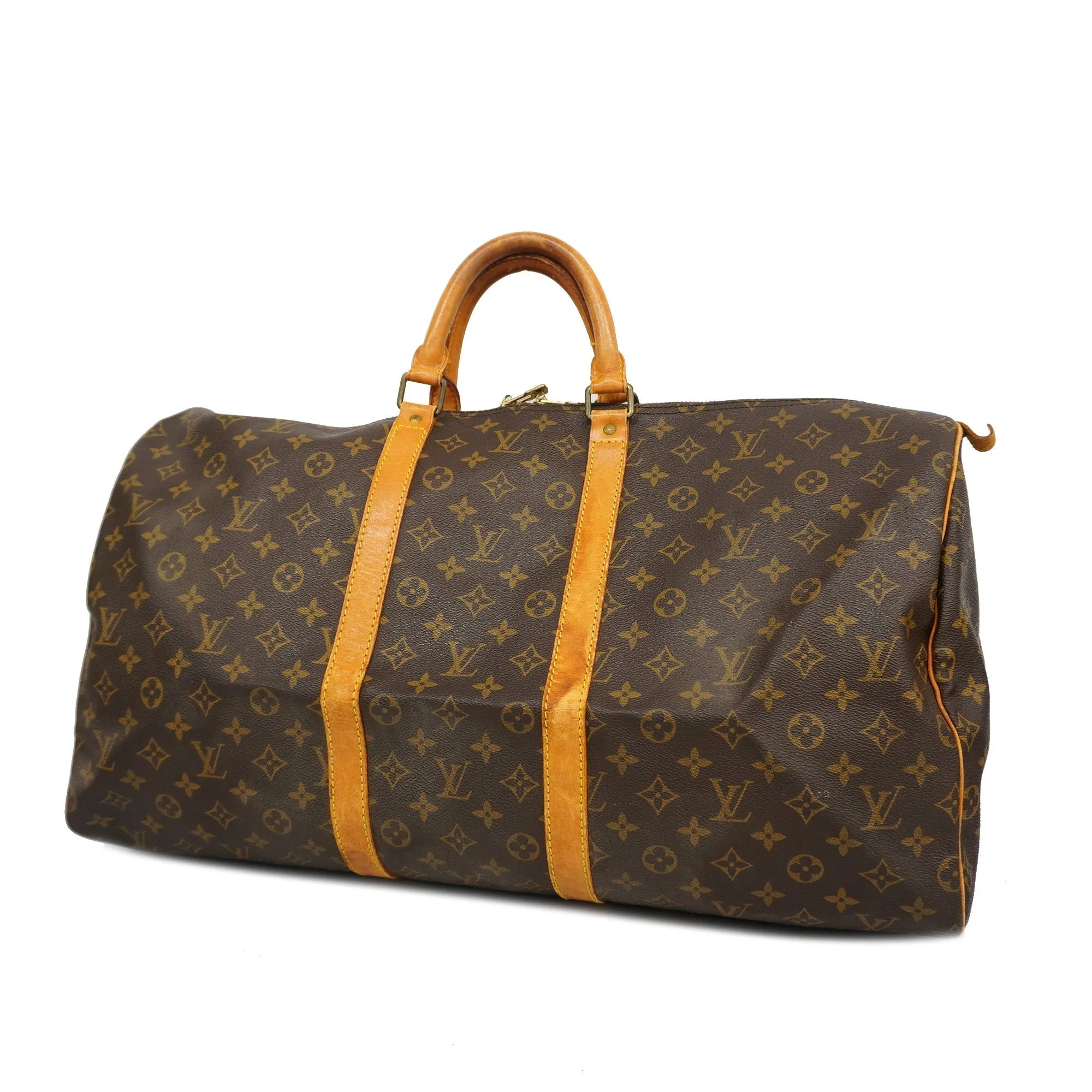 LOUIS VUITTONAuth  Monogram Keepol 55 M41424 Unisex Boston Bag